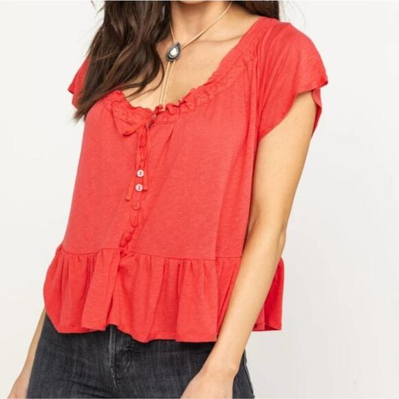 NWT Free People The Charlie Tee Small - Picture 1 of 8